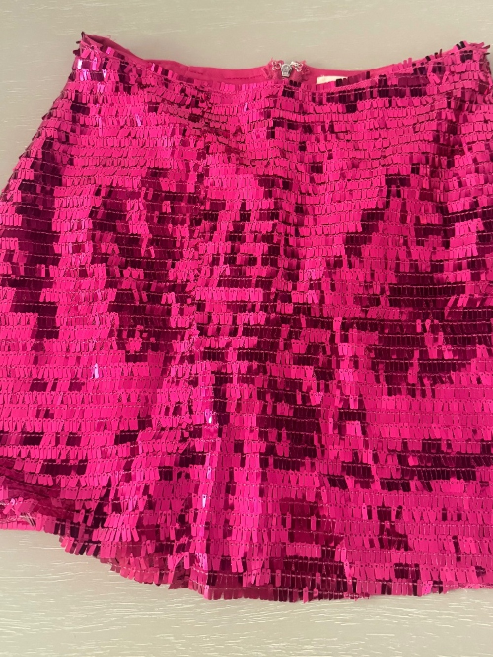 Blue Buttercup Pink Sequin Mini Skirt